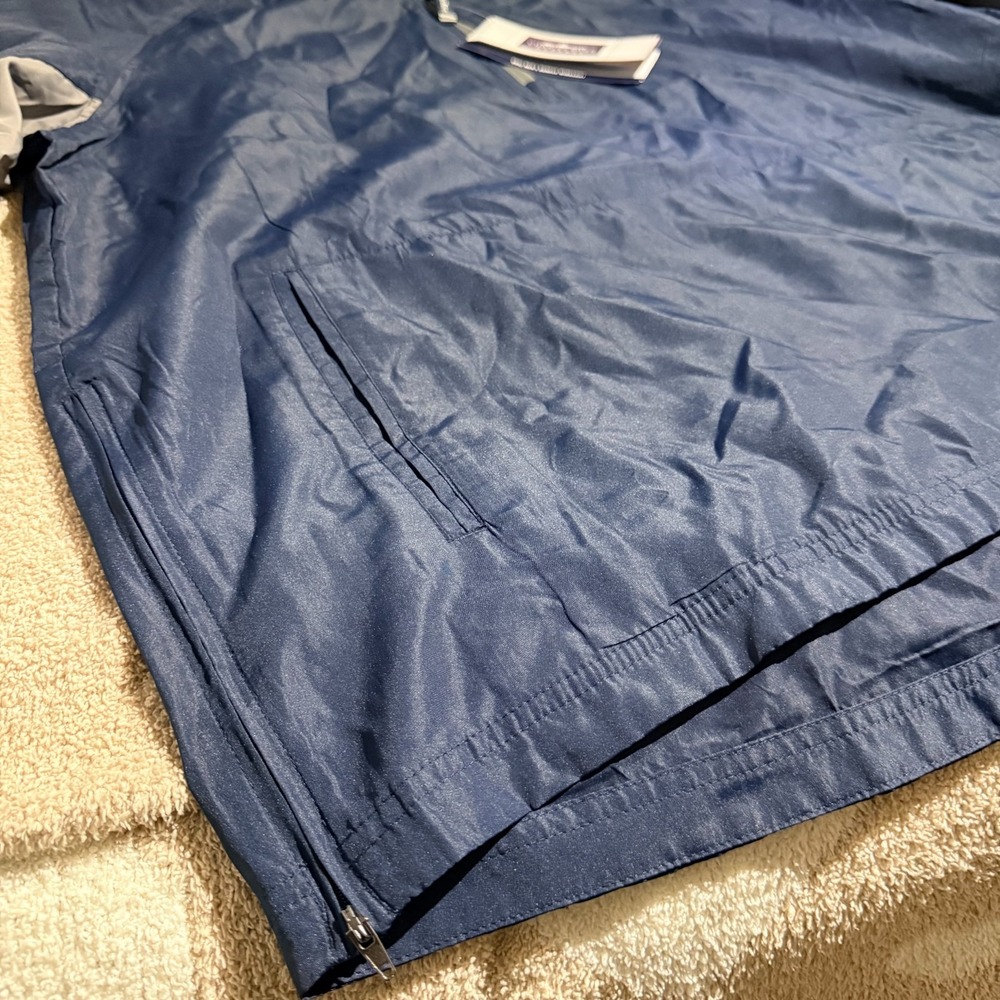 Charles River Apparel Pullover Windbreaker Bunker Windshirt Mens XL Navy Golf - Picture 8 of 11